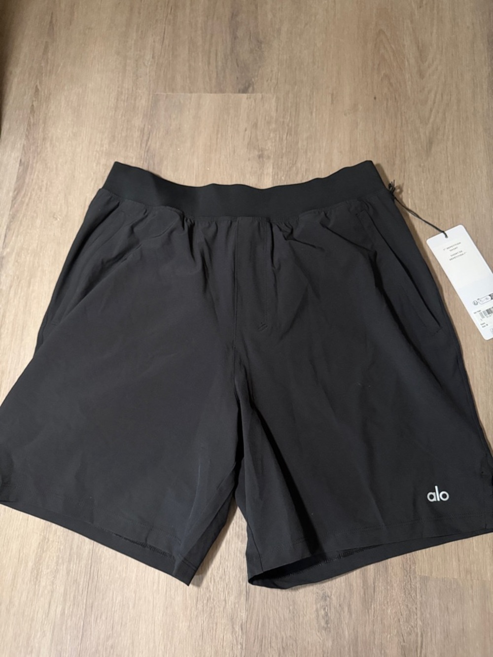 ALO Yoga Men’s Black Athletic Shorts - Minimal Logo